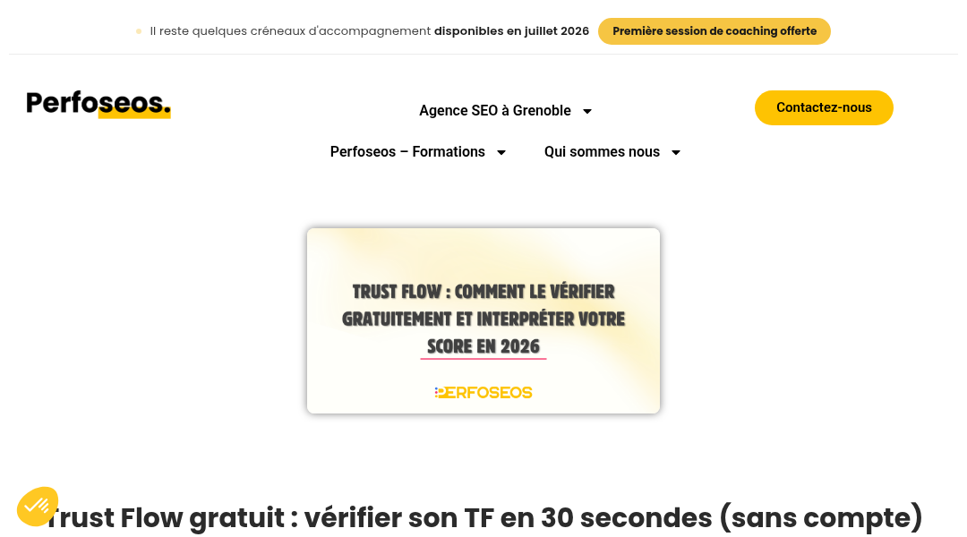 Aperçu du site PerfoSeos