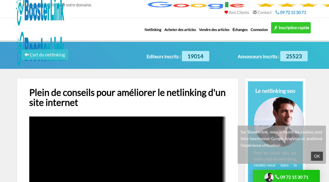 Aperçu du site Boosterlink